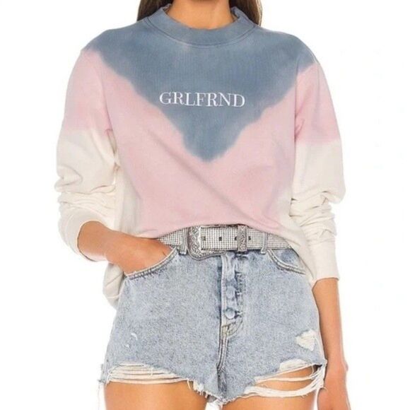 GRLFRND Tie Dye Oversized Pullover Sweatshirt - Picture 1 of 5